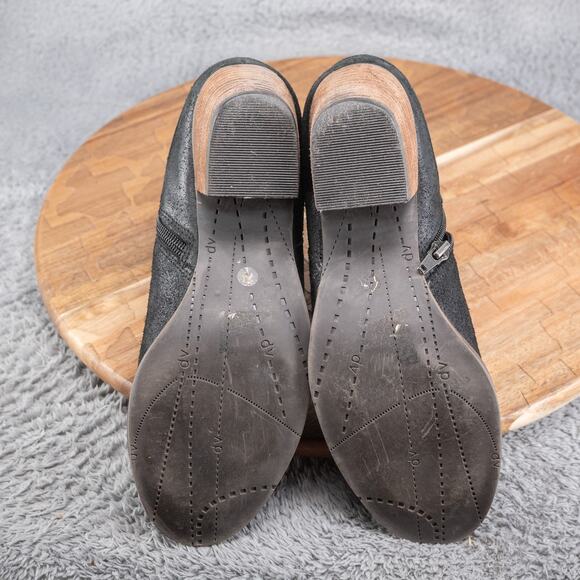 Dolce Vita Jaxen Black Suede Boots Sz 7.5 Leather Ankle Straps Bootie - Picture 6 of 6